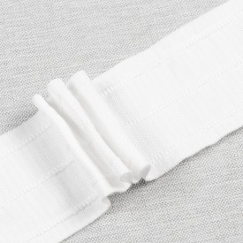 LOOP FASTENER SHIRRING TAPE 2 7/8'' WHITE - AUTOMATIC PLEAT WITH VELCRO 3 CORDS